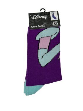 Disney Daisy Duck Crew Socks Womens 9-13 Purple Mint Graphic NWT